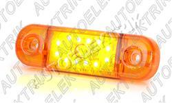 Boční pozička, obrysové světlo oranžové, 12 SMD LED 12V/24V
