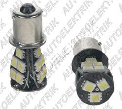 LED žárovka 12V s paticí BA15s bílá, 18LED/3SMD